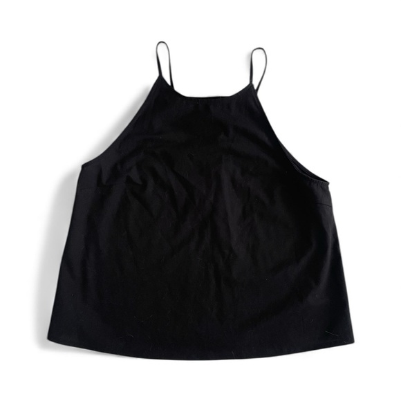 None Tops - Elegant Black Open Back Women's Top M